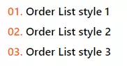 Change order list style using span tag